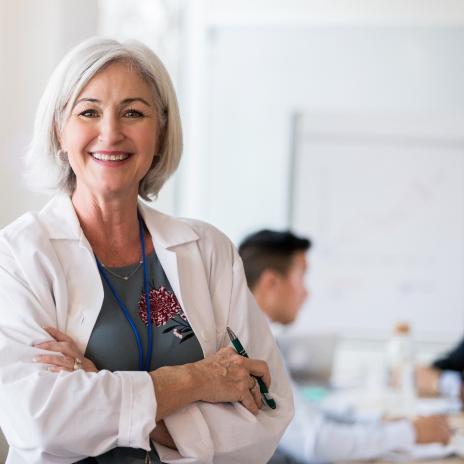 Portrait freundliche Ärztin