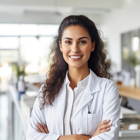 Portrait freundliche Ärztin